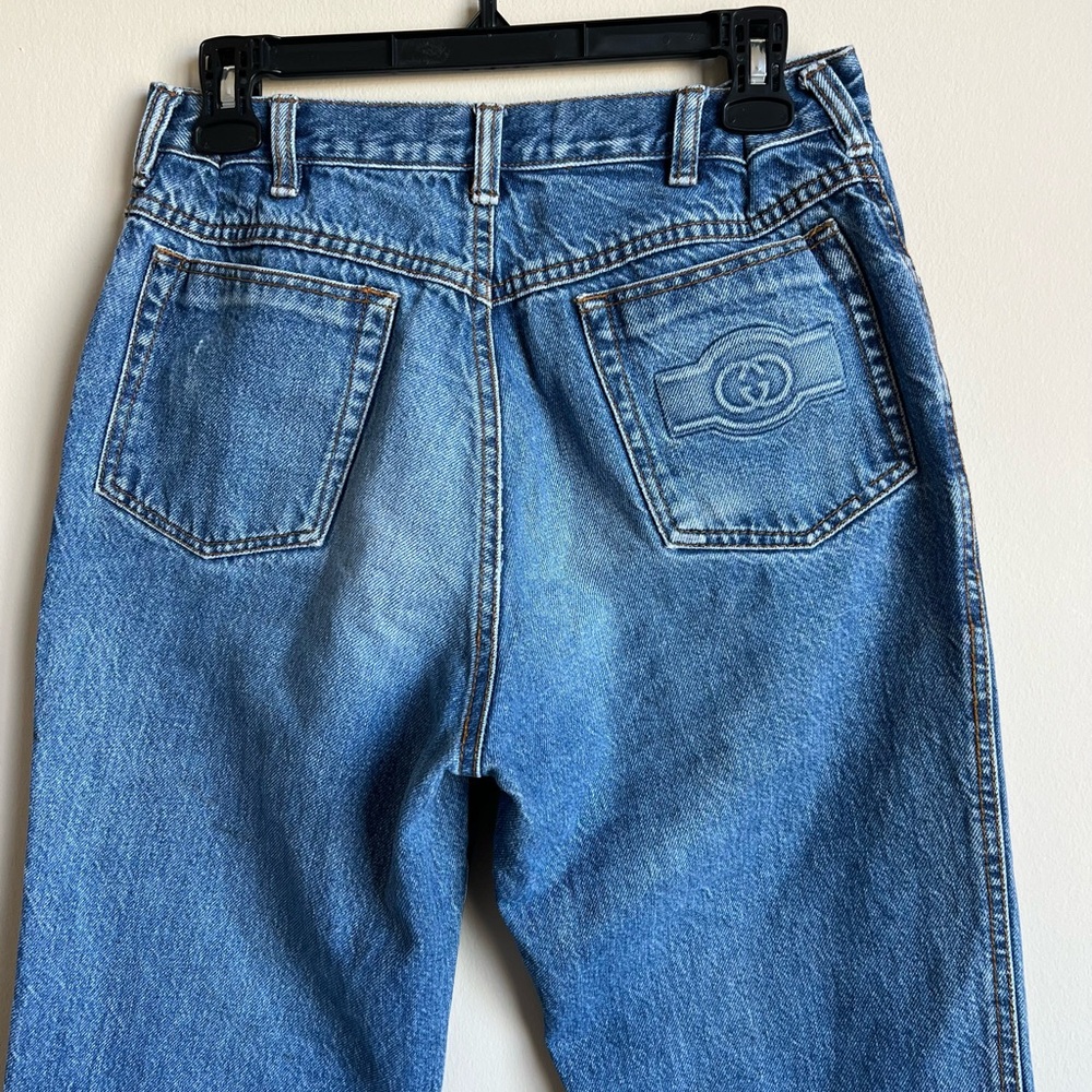 GUCCI Vintage 80’s GG Interlocking Denim Jeans Rare Logo Sz 29/30